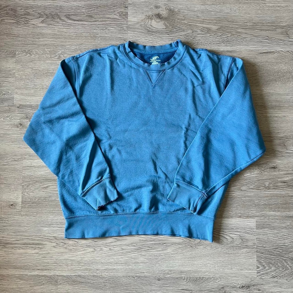 Y2k distressed royal blue crewneck